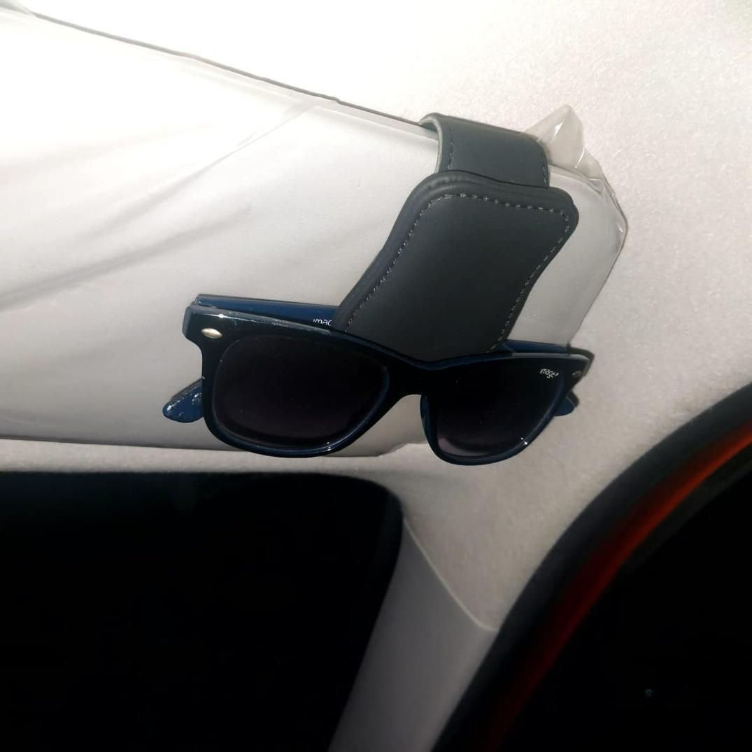 Leather Car Visor Sunglass Holder - Clip for Car